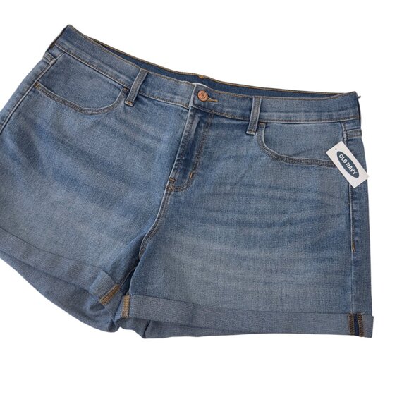 Old Navy Womens Blue Denim Jean Shorts Size 14 --NEW - Picture 3 of 11